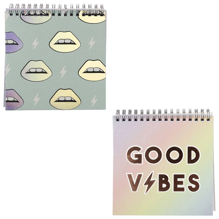 The Concept Factory Libreta Notas Rainbow 15x15 cm, Colección Good Vibes Bocas, 140 Páginas The Concept Factory Libreta Notas Rainbow 15x15 cm, Colección Good Vibes Bocas, 140 Páginas