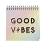 The Concept Factory Libreta Notas Rainbow 15x15 cm, Colección Good Vibes Bocas, 140 Páginas