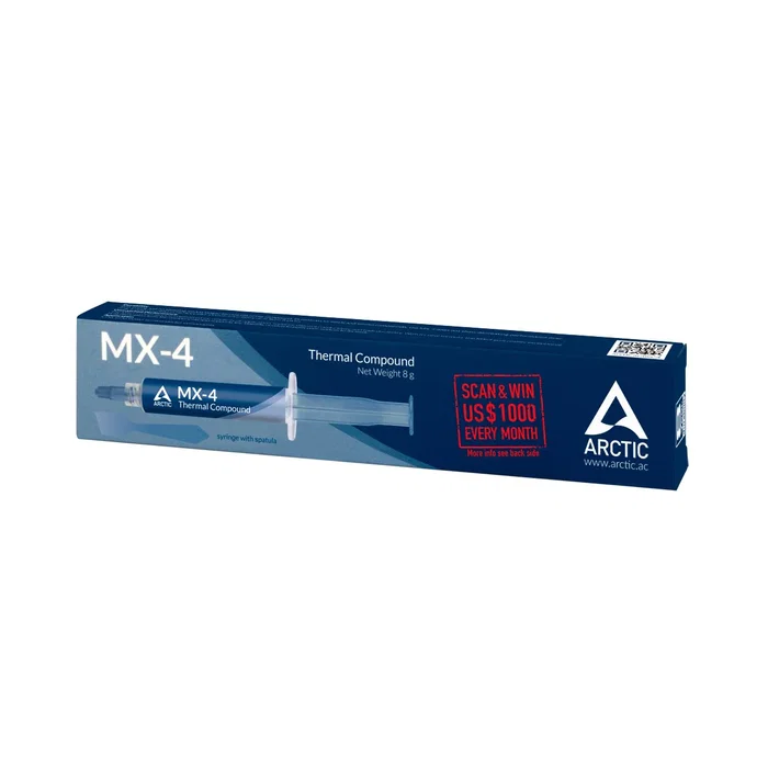 ARCTIC Pasta Térmica MX-4 8g con Espátula para Disipador de Calor, 2.5 g/cm³, Azul