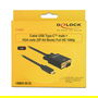DeLOCK Adaptador USB-C a VGA con Modo DP-Alt, 1080p Full HD, 1 m, Negro, Referencia DP-Alt