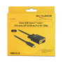 DeLOCK 85261 Adaptador de vídeo USB Tipo C a VGA, 1 m, Negro