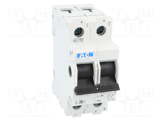 EATON ELECTRIC Interruptor de aislamiento IS-20/2 de 2 polos EATON ELECTRIC Interruptor de aislamiento IS-20/2 de 2 polos