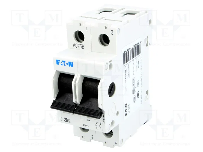 EATON ELECTRIC Interruptor de aislamiento IS-20/2 de 2 polos EATON ELECTRIC Interruptor de aislamiento IS-20/2 de 2 polos
