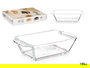 Vivalto Cazuela Rectangular de Vidrio para Aperitivo con Asas, 150 ml, Transparente - 13 x 7.5 x 3.5 cm (Set de 36)