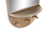 DKD Home Decor Espejo MDF y Pino con Perchero Natural 27,5x11,5x46 cm