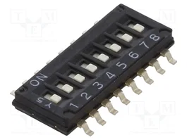 Aratas (Formerly Omron Components) Interruptor DIP-SWITCH A6H-8101 de 8 secciones