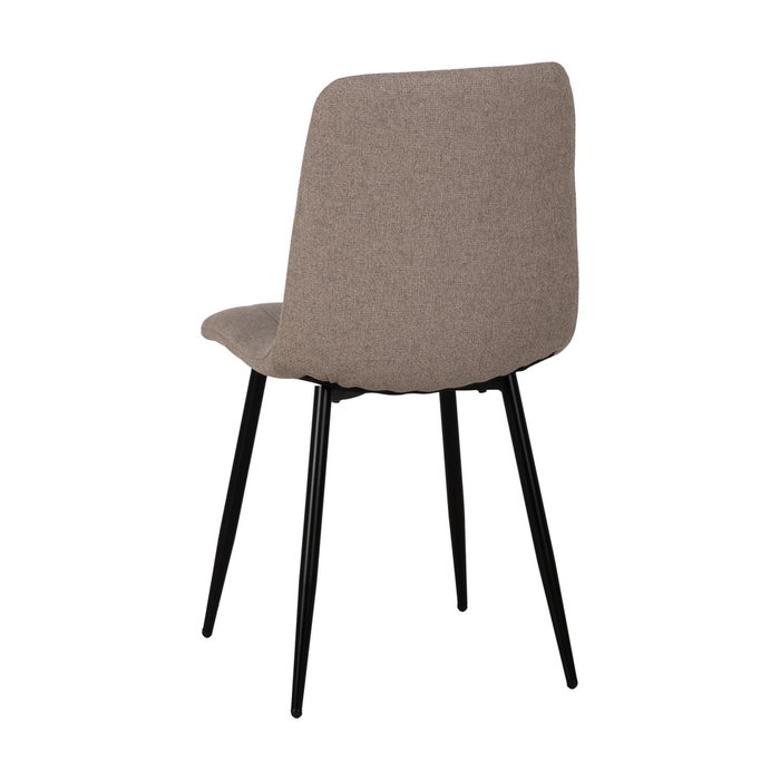 Silla Beige Tejido-Metal Salón 44 X 51 X 88 cm (Set de 4)