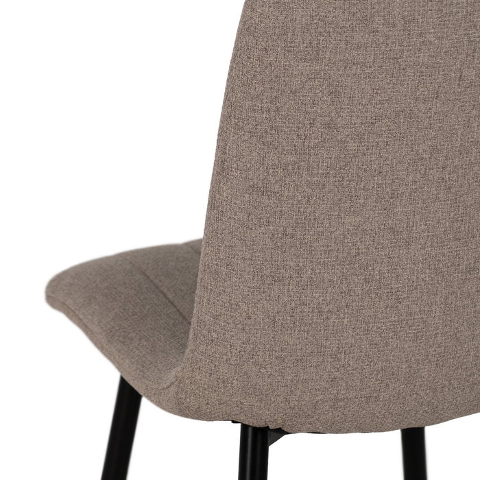 Silla Beige Tejido-Metal Salón 44 X 51 X 88 cm (Set de 4)
