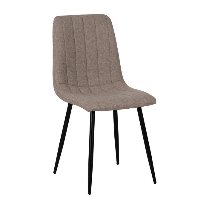 Silla Beige Tejido-Metal Salón 44 X 51 X 88 cm (Set de 4)
