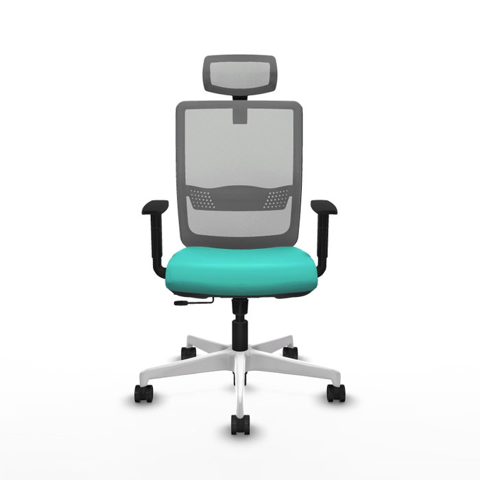 PIQUERAS Y CRESPO Silla de oficina Haches con mecanismo Sincro/Traslack, Turquesa y Gris PIQUERAS Y CRESPO Silla de oficina Haches con mecanismo Sincro/Traslack, Turquesa y Gris