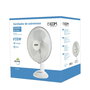 EDM Ventilador de Sobremesa Blanco, 35W, 53.4 dB, Aspas Ø30 x 48 cm, 3 Velocidades, Caudal 3588 m³/h, Cabezal Ajustable/Oscilante