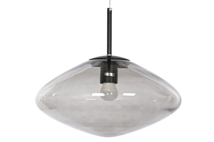 DKD Home Decor Lámpara de Techo de Cristal Gris 36x36x20 cm DKD Home Decor Lámpara de Techo de Cristal Gris 36x36x20 cm