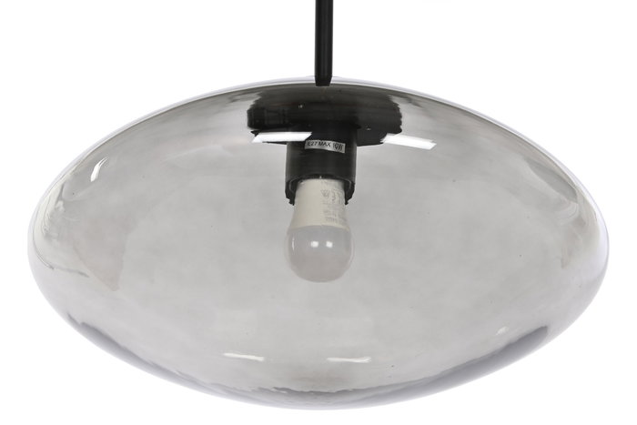 DKD Home Decor Lámpara de Techo de Cristal Gris 36x36x20 cm DKD Home Decor Lámpara de Techo de Cristal Gris 36x36x20 cm
