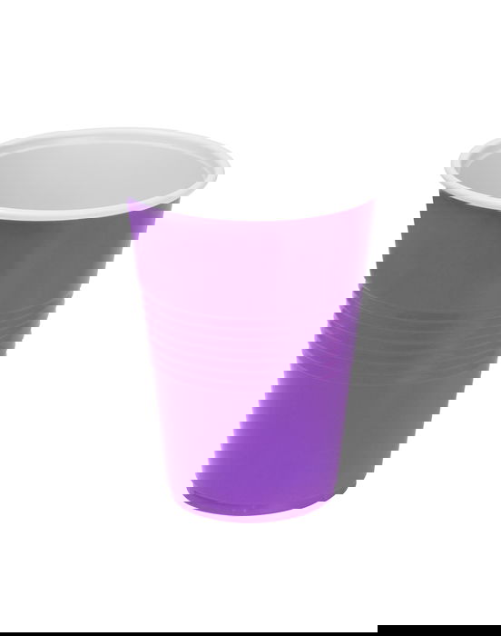 Algon Set 25 Vasos Bicolor Fucsia-Blanco 250 ml 8 x 10 x 8 cm (24 Unidades)