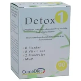 CUMEDIET Detox 1 90Comp. | Complemento Alimenticio Hepático y Diurético con Diente de León, Bardana y Vitamina C