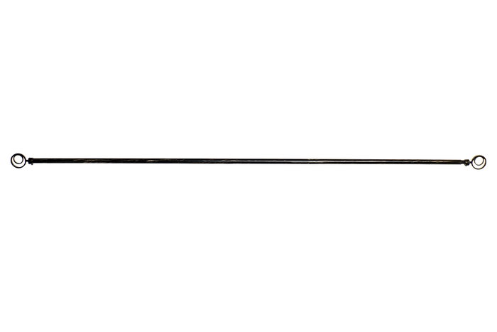 DKD Home Decor Barra Cortina Negro Metal Extensible 160-300 cm (4 Unidades)