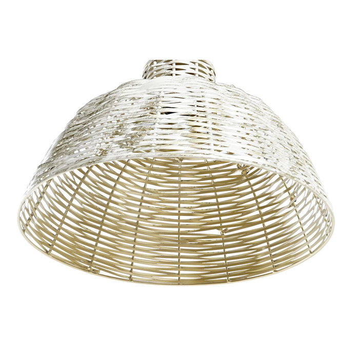 DKD Home Decor Lámpara de Techo Hierro Blanco y Dorado 38x28x24 cm