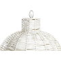 DKD Home Decor Lámpara de Techo Hierro Blanco y Dorado 38x28x24 cm