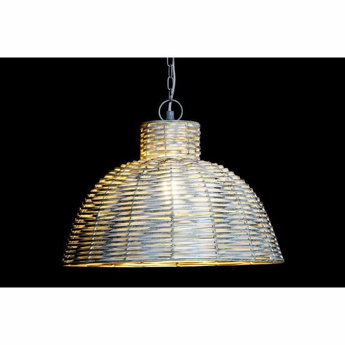 DKD Home Decor Lámpara de Techo Hierro Blanco y Dorado 38x28x24 cm