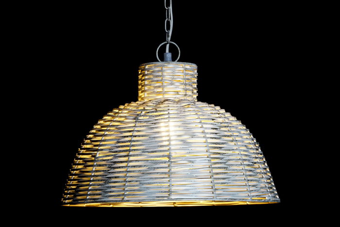 DKD Home Decor Lámpara de Techo Boho Blanco Dorado 28 x 24 x 38 cm DKD Home Decor Lámpara de Techo Boho Blanco Dorado 28 x 24 x 38 cm