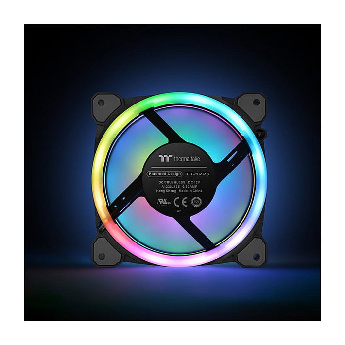 Thermaltake Riing Trio 12 LED RGB Pack de 3 Ventiladores de 120 mm Thermaltake Riing Trio 12 LED RGB Pack de 3 Ventiladores de 120 mm