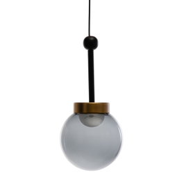 Ixia Lámpara de Techo Negro-Oro en Metal y Cristal