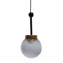 Ixia Lámpara de Techo Negro-Oro en Metal y Cristal
