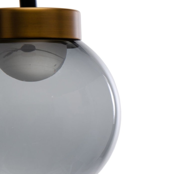 Ixia Lámpara de Techo Negro-Oro en Metal y Cristal