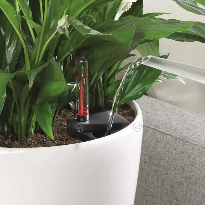 Lechuza LS 28 Jardinera Classico premium - Kit completo - Blanco brillo - 7 L