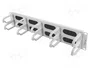 Lanberg Organizador de cables 2U tipo B gris 19 pulgadas