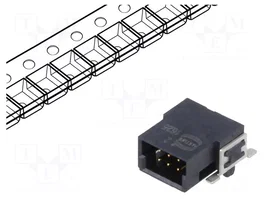 HARTING Conector har-flex® de 6 pines para placa y cable, montaje SMT