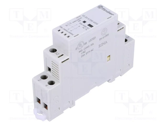 Finder Schütz 22.32.0.230.4520 REG Ö+S 230VAC/DC 25A con indicador LED Finder Schütz 22.32.0.230.4520 REG Ö+S 230VAC/DC 25A con indicador LED