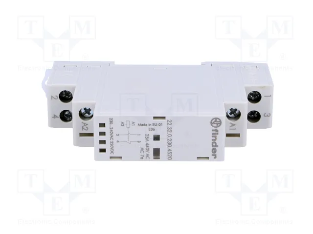 Finder Schütz 22.32.0.230.4520 REG Ö+S 230VAC/DC 25A con indicador LED Finder Schütz 22.32.0.230.4520 REG Ö+S 230VAC/DC 25A con indicador LED