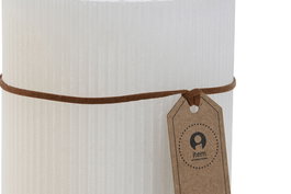 DKD Home Decor Vela Algodon Blanco Cera Parafina 98h 10x10x14 cm (6 Unidades)
