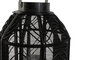 DKD Home Decor Portavela Colonial Negro Metal y Ratan 26.5 x 28 x 26.5 cm