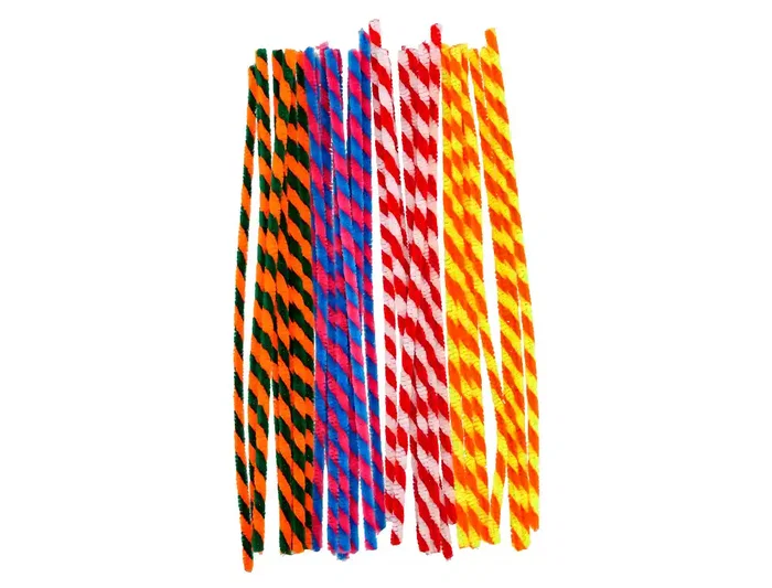 Liderpapel Limpiapipas de Chenilla 30 cm, Dos Colores Mate Surtidos, Bolsa de 30 Unidades