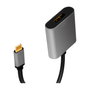 LogiLink Adaptador USB 3.2 Gen1 Type-C a DisplayPort 8K/60 Hz, 0.15 m, Negro/Gris