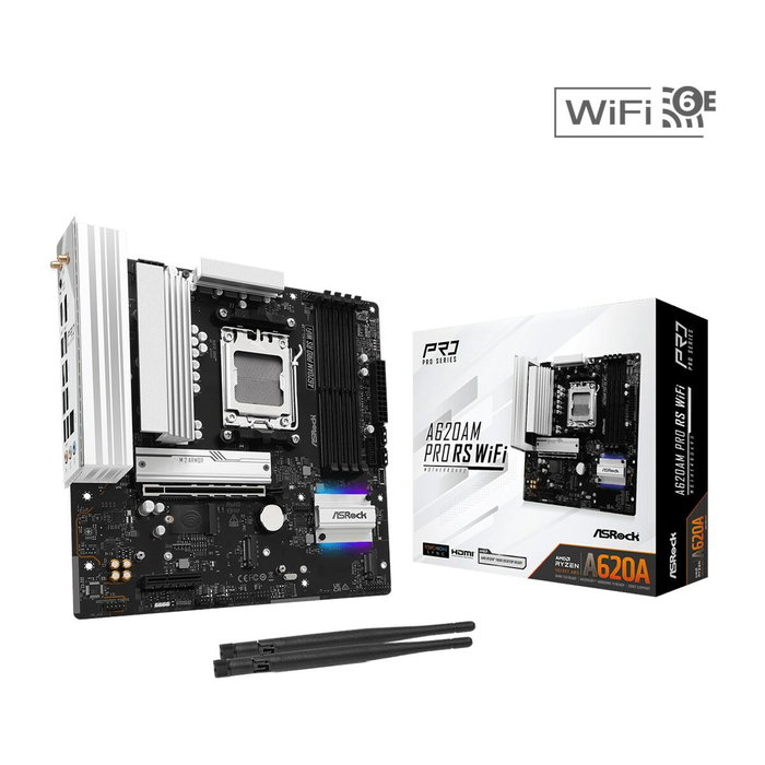 ASRock A620AM Pro RS WiFi AM5 micro ATX DDR5