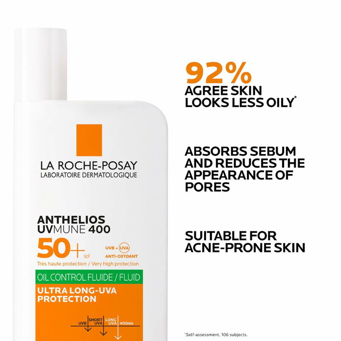 La Roche-Posay Anthelios UV-Mune 400 Oil Control Fluido SPF50+ 50 ml La Roche-Posay Anthelios UV-Mune 400 Oil Control Fluido SPF50+ 50 ml