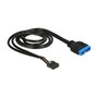 DeLOCK 83777 Cable USB 2.0 Pin Header Hembra a USB 3.0 Pin Header Macho 60 cm