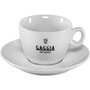 Gaggia Milano Set de 4 Tazas de Cappuccino y 4 Platos en Cerámica Blanca