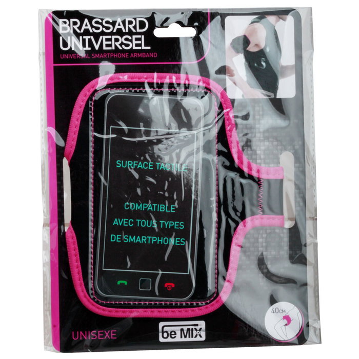 Be Mix Brazalete Para Móvil Surtido Táctil Ajustable de Neopreno y Plástico con Velcro Colores Surtidos 40 cm Brazo / 14x8 cm Bolsillo Be Mix Brazalete Para Móvil Surtido Táctil Ajustable de Neopreno y Plástico con Velcro Colores Surtidos 40 cm Brazo / 14x8 cm Bolsillo