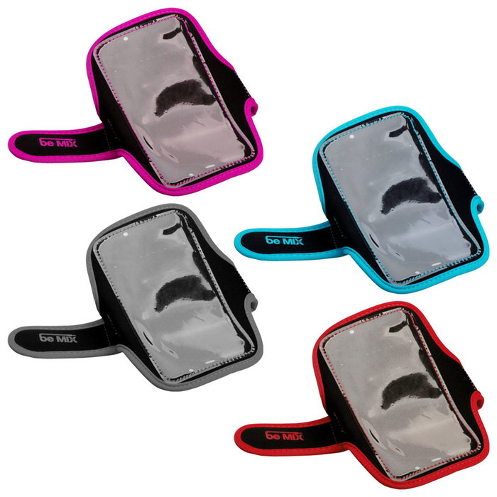 Be Mix Brazalete Para Móvil Surtido Táctil Ajustable de Neopreno y Plástico con Velcro Colores Surtidos 40 cm Brazo / 14x8 cm Bolsillo Be Mix Brazalete Para Móvil Surtido Táctil Ajustable de Neopreno y Plástico con Velcro Colores Surtidos 40 cm Brazo / 14x8 cm Bolsillo