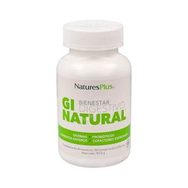 NATURES PLUS Gi Natural 90 Comp. Bienestar Digestivo con Probióticos y L-Glutamina