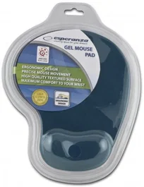 Esperanza EA137B Alfombrilla para Ratón con Gel y Reposamuñecas Azul - Base Antiderrapante - 230 x 190 x 20 mm