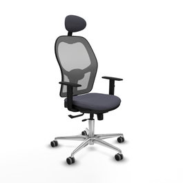 PIQUERAS Y CRESPO Silla de oficina Jorquera Gris con mecanismo Sincro/Traslack