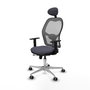 PIQUERAS Y CRESPO Silla de oficina Jorquera Gris con mecanismo Sincro/Traslack