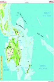 CUMIO Mapa mural Oceanía (físico/político) 1285x915mm