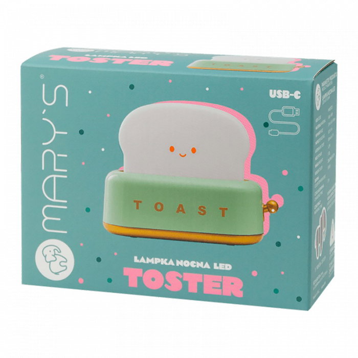 Mary´S Lámpara nocturna LED recargable modelo tostadora verde Mary´S Lámpara nocturna LED recargable modelo tostadora verde