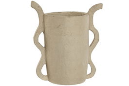 DKD Home Decor Jarrón Menorca 1c24 Papel Maché 20 x 34 x 32 cm Hecho a Mano